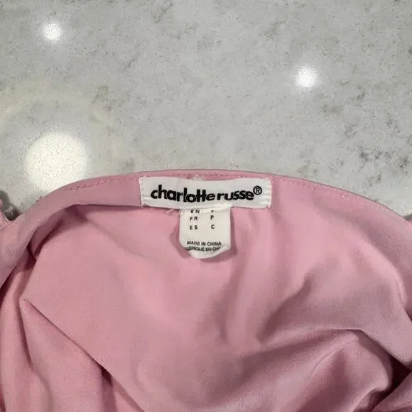 Pink Rhinestone Cami Tank Top Women's Small Y2K Barbiecore Festival Layering - Picture 9 of 16